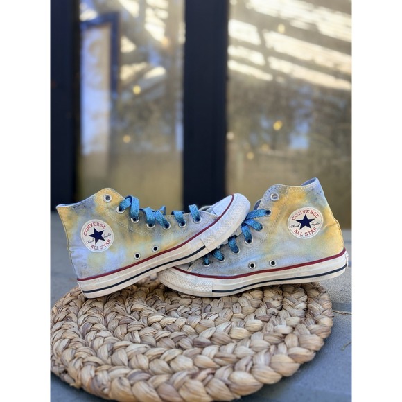 Converse Tie-Dye High Top Sneakers One If A Kind Hand Dyed M6 W8 - Picture 10 of 12